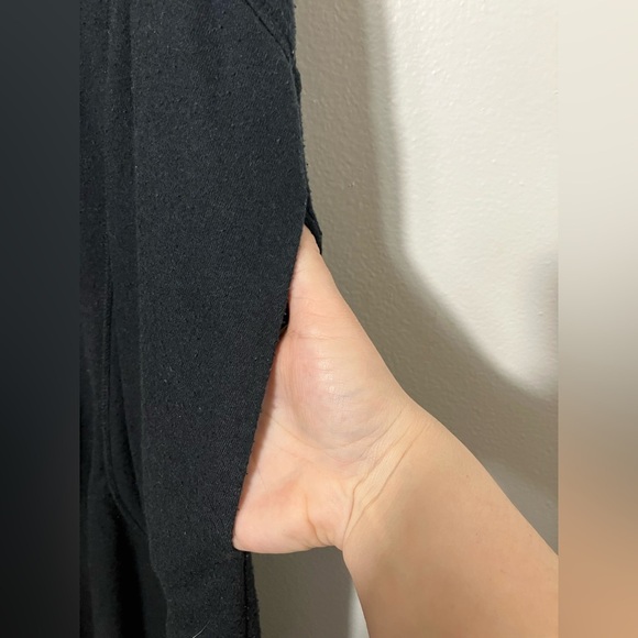Free People Intimately Cozy Lounge Jumper Sz Small Black Boho Comfort Pockets - Picture 4 of 10